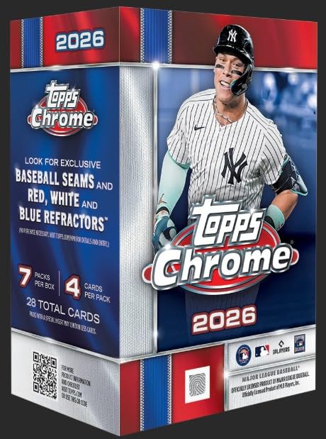 NEW 2026 ToppsCHROME Baseball Trading Card Blaster Box