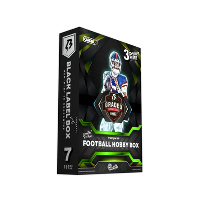Black Label Football Mystery Box | 3 Gem-Mint 10 Graded Football Cards By TradingCard360®