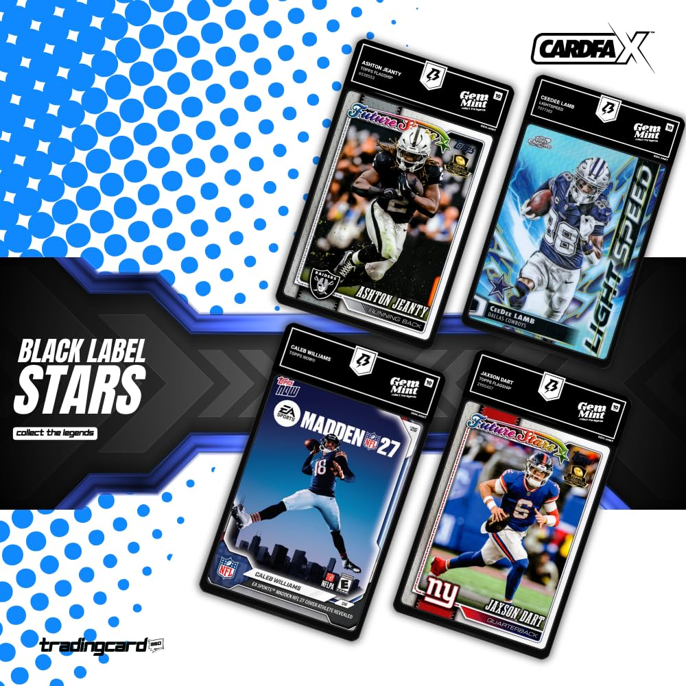 Black Label Football Mystery Box | 3 Gem-Mint 10 Graded Football Cards By TradingCard360®